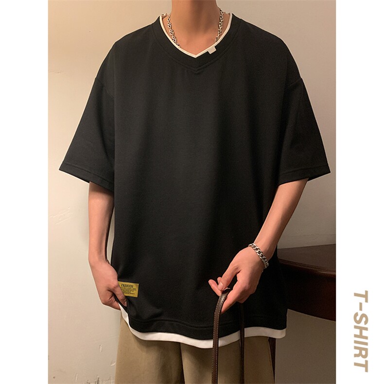 夏季短袖港风暖光休闲宽松潮牌百搭短袖T恤男TC3138RK01-P30控50,男装T恤,星座717