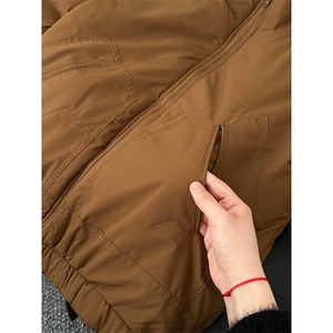 现货冬季美式休闲加厚雪山外套夹克立领纯色三防户外工装棉服图片