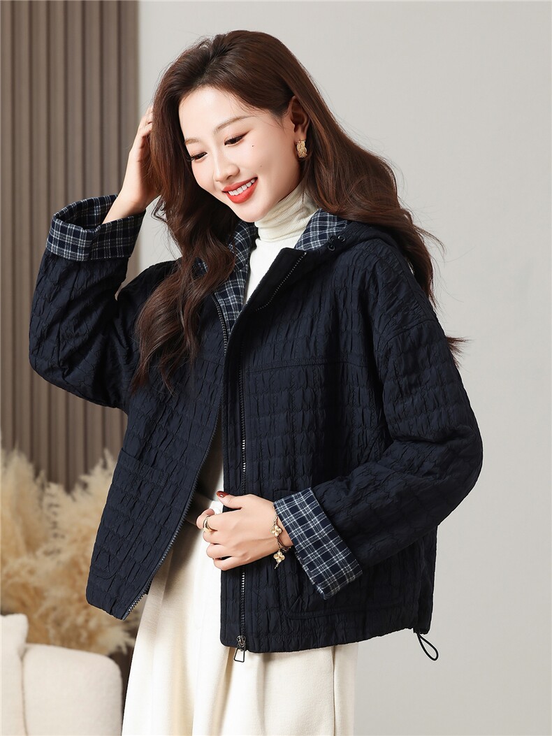 棉衣女冬季加厚加棉简约百搭时尚休闲外套,女装棉衣/棉服,芙芮