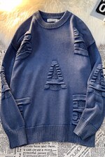 M6128/P85秋冬港风毛毯平铺高品质工艺水洗毛衣男针织衫外套线衣，男装针织衫/毛衣，电商A141