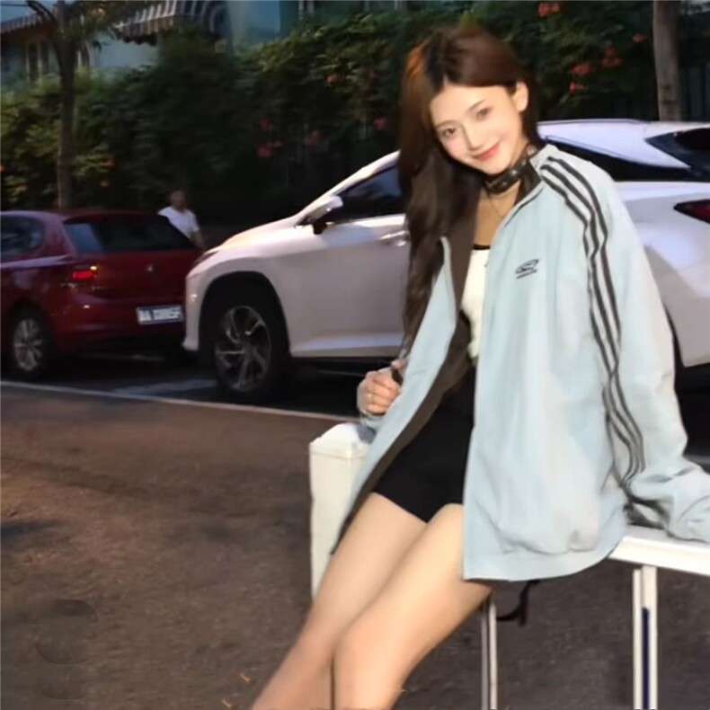美式复古棒球服外套春秋款时尚小众宽松百搭双面穿薄款情侣款夹克,男装夹克,星座516A