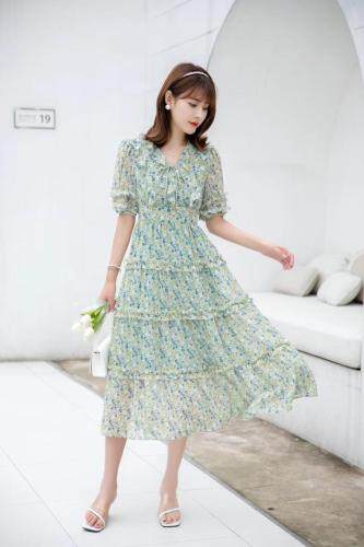 【现货】夏季新款碎花长裙，女装，芷炫