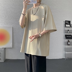超大码金属标手工设计肌理感短袖T恤8XL-M垂感冰丝半袖DX1220/P38，男装T恤，电商B238