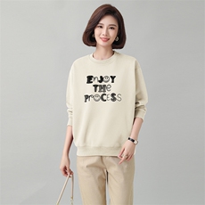 时尚宽松加绒卫衣女秋冬新款韩版百搭显瘦长袖上衣学生休闲外套，女装卫衣/绒衫，秋牧寒烟