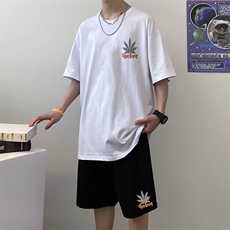 t恤短袖短裤套装男2023夏季搭配宽松潮牌ins衣服A161-2-TZ05-P50，男装休闲套装，电商A161-2