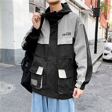 韩版帅气宽松工装夹克男士潮牌上衣外套JK810/P60，男装夹克，电商D202-1