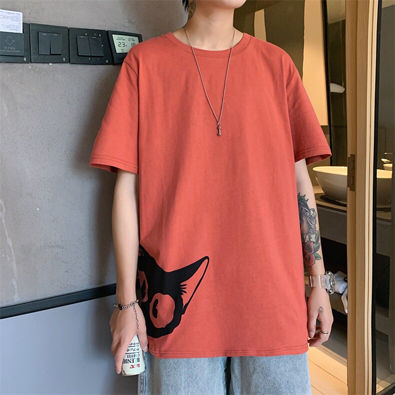 1图案已注册港风日系休闲情侣潮大码短袖T恤男7647P35控49,男装T恤,星座226-2