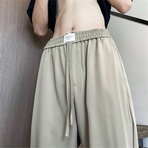 2024新款宽松简约休闲西裤男夏季潮牌百搭直筒长裤现货 K8045-P32图片