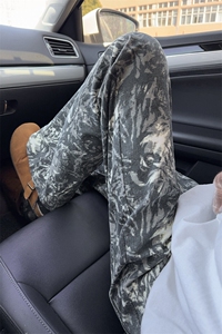 B221 美式ins高街暗黑宽松直筒印花牛仔裤LK25439-特P45控78图片