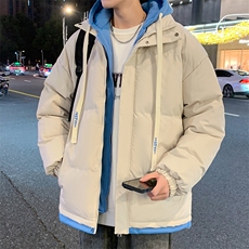 特批P70无差价冬新深度库存10W件拼接撞色防泼水连帽棉衣男M2913，男装棉衣，电商A001