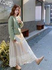 现货主推新款小香风双面羊毛呢小个子短外套，女装双面呢大衣，丝露依尚（原SL）