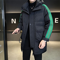新标90绒店主风男士中长款连帽羽绒服外套895-P295(控券后388)，男装羽绒服，电商B328