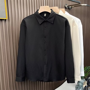 亚麻衬衫男士长袖宽松小清新棉麻料休闲上衣青年潮7110 P46，男装衬衫，星座410-2