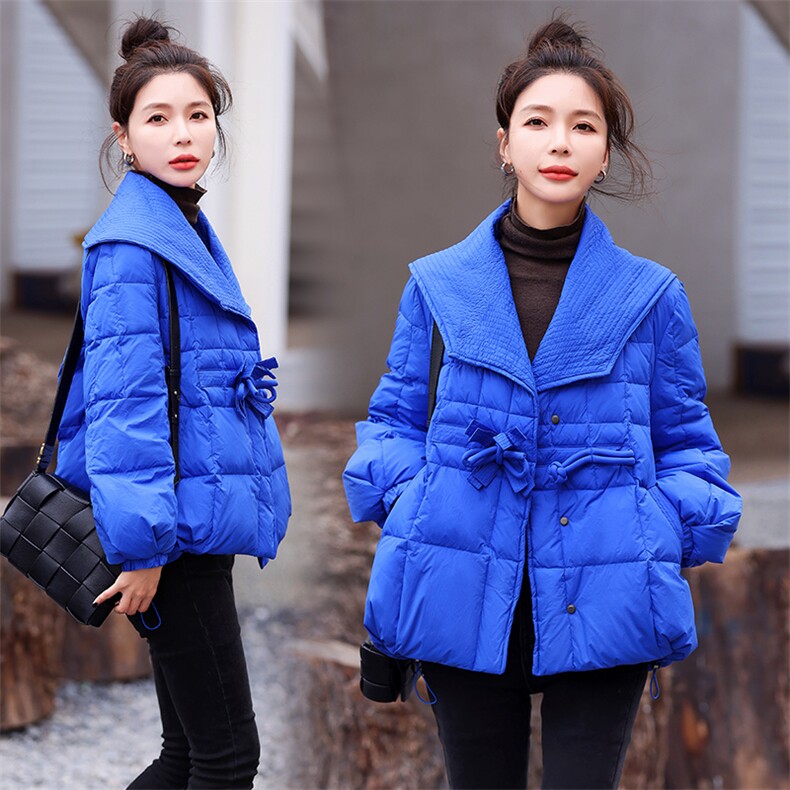 羽绒服女短款冬季2024新款宽松韩版小个子冬装90白鸭绒厚外套现货,女装羽绒服,一安秀