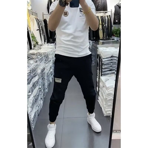 潮流ins慵懒时尚日系文艺时尚休闲裤小脚运动裤潮牌新款简约百搭图片