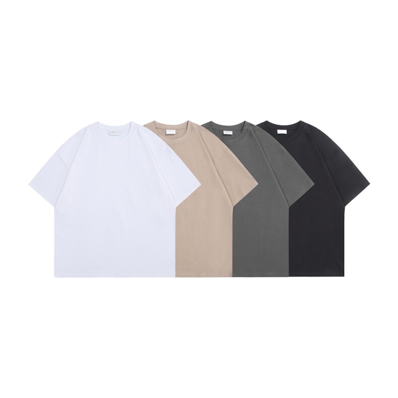 300G32支双纱重磅纯棉短袖男t恤女宽松大码圆领纯色半袖T320-P35，男装T恤，星座201-4