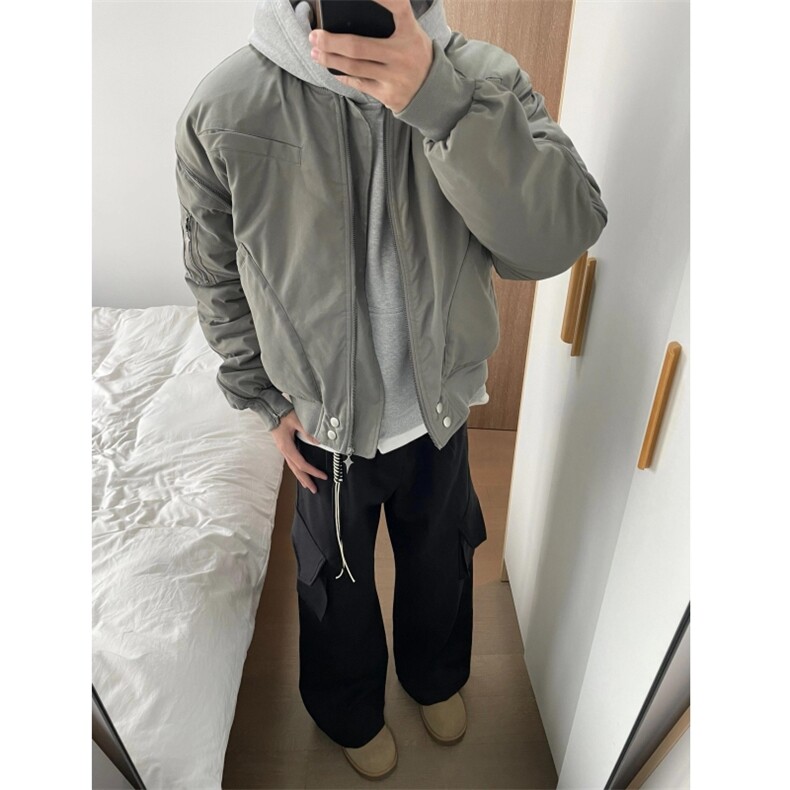 现货自制款高质量美式高街bomer外套设计感夹克，男装夹克，星座910A