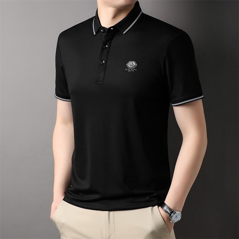 LM6336男士2023年夏季新款百搭T恤男短袖商务休闲体恤男P46图片