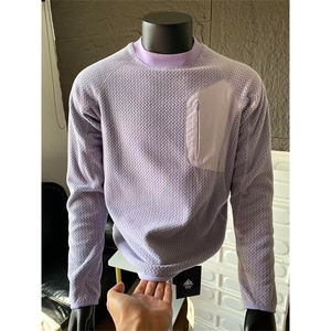 高品 秋冬动态保暖绒感水波纹圆领抓绒卫衣打底衫男女 A1147-P58图片