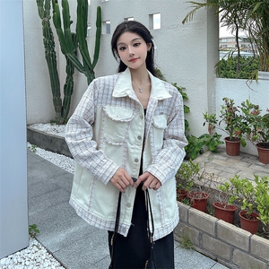 新款小香风外套女牛仔拼接设计感小众春秋款高级感夹克NZ028-85图片