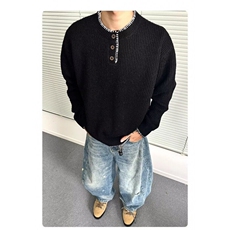 【有货】DM2372-P60设计感毛衣百搭慵懒风手工缝线针织衫秋冬，男装针织衫/毛衣，星座603-2