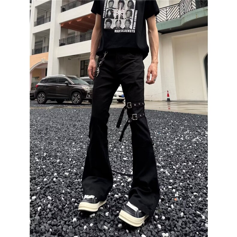 美式复古机能工装裤男女高街vibe潮牌微喇显瘦休闲长裤LB2788-P54,男装工装外套,星座1008