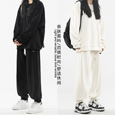 休闲运动套装有型衣抽绳阔腿裤搭配一套痞帅套装TZ831-特批-98，男装休闲套装，星座718
