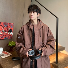 8XL-M特大码冲锋衣防水宽松工装风男夹克外套JK1306P90控118，男装夹克，电商D206-1