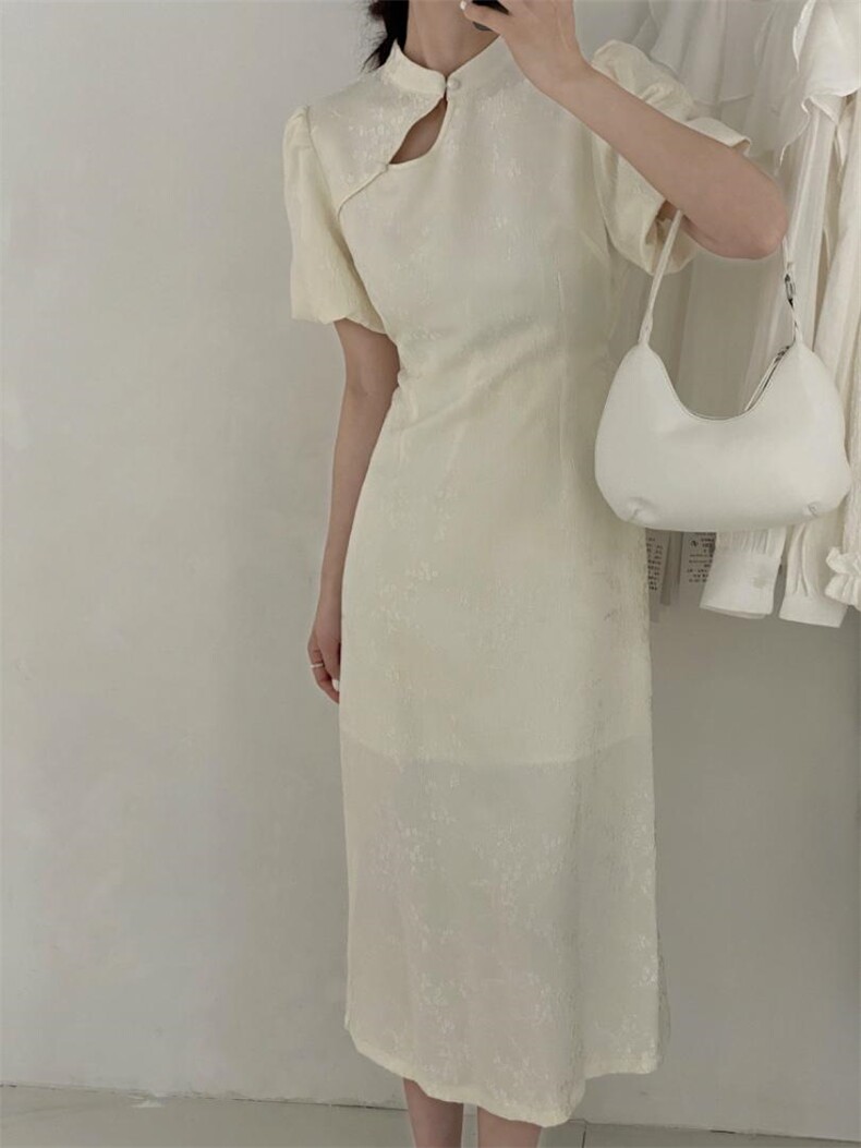 缇花旗袍长裙，女装汉服/婚纱/旗袍/礼服，驿谷