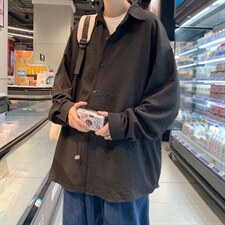 长袖衬衫男港风日系春季韩版潮流帅气衬衣C49P40，男装衬衫，星座1116-2