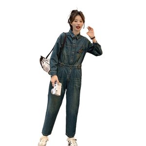 春秋季牛仔连体裤女图片