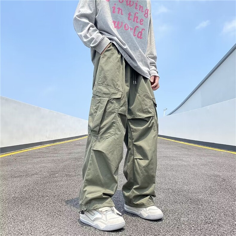 2024新款高街复古工装裤男夏季潮牌宽松直筒休闲裤现货K7909-P37,男装休闲裤,星座512-3