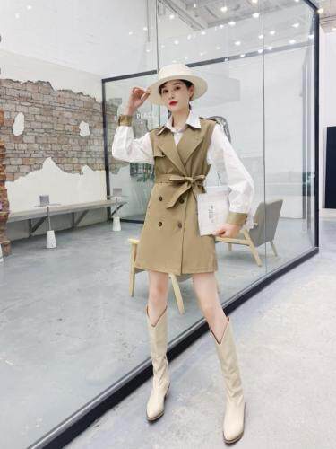 【现货】秋装新款衬衣?马甲两件套，女装马夹，萱萱家