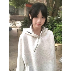 美式高街字母刺绣连帽卫衣男款秋季潮牌宽松情侣装青少年拉链外套，女装短外套，星座506A