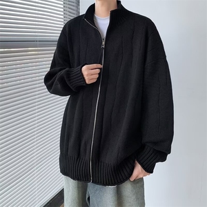高质量针织开衫男士韩版潮流宽松百搭帅2025冬季ins毛衣MZ636-P66图片