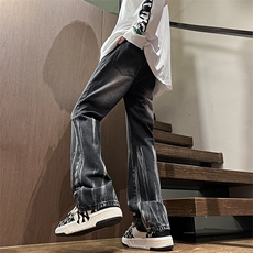 秋季美式ins高街hiphop微喇扎染牛仔裤货号K2313P55控78，男装牛仔裤，电商A063