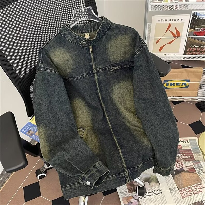 秋季新款美式复古夹克水洗外套 QB01 P80图片