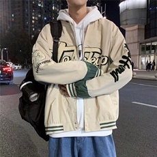潮流夹克潮男春季棒球服植绒刺绣外套W2051P57，男装夹克，星座1116-2