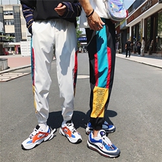港风休闲裤男运动裤九分裤大码嘻哈潮中性宽松男长裤子7702F45，男装休闲裤，星座227-7