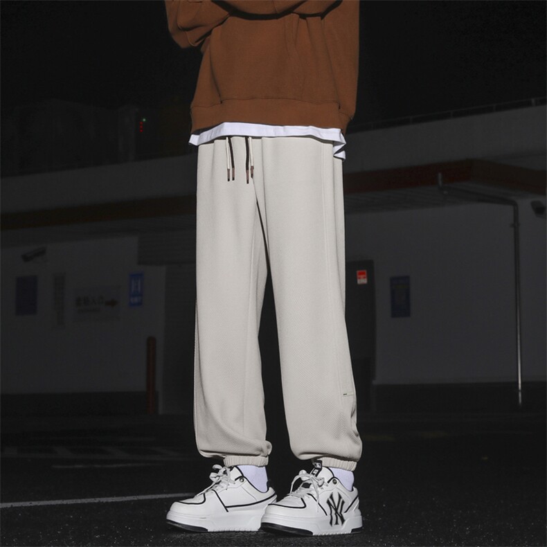美式时尚运动裤子男秋季宽松束脚裤潮流青少年休闲裤K923-特批-32,女装休闲裤,星座718-1