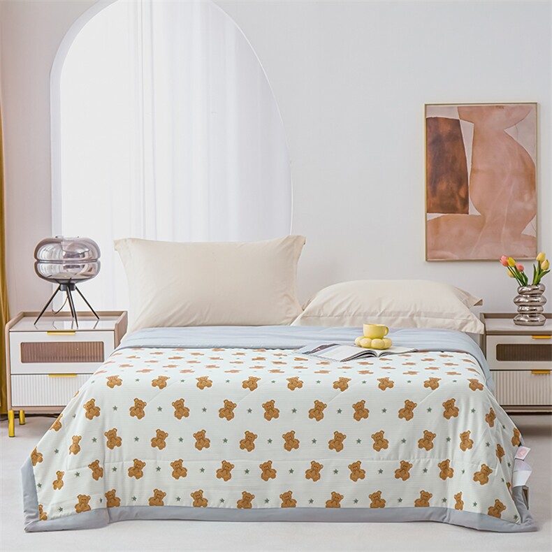 新款清凉多巴胺针织棉夏被，被套/被芯，一起卖家纺