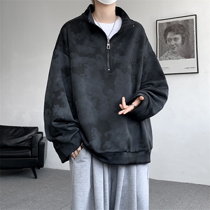 现货 WY10083-特P45 控88 新款面料扎染高品质宽松立领卫衣图片