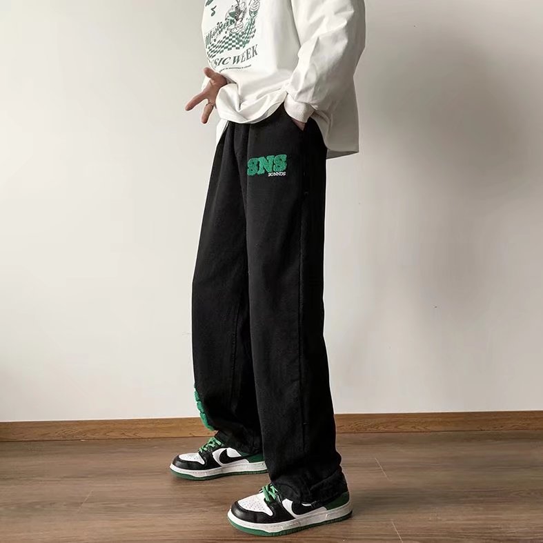 男春夏新款毛巾绣休闲裤A666P33图片
