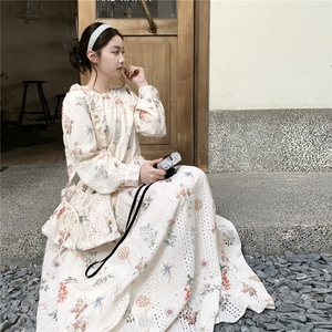 新品春秋装绣花蕾丝连衣裙2602-P185-K299图片