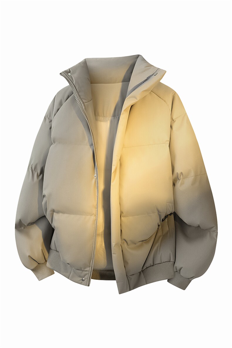立体新款冬季羽绒立领PU皮棉服棉袄韩版宽松外套A436-2522-P80,男装棉衣,电商A436