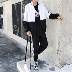 港风休闲大码街拍原创运动情侣夹克套装男外套205/P80（98)，男装夹克，星座1506-1
