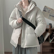 现货抖音得物可供视频三防加厚羽绒连帽棉衣外套面包棉服MY8095，男装棉衣，电商A486