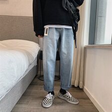 点击率8.8%港风男友直筒休闲老爹牛仔裤男牛仔裤KZ01送腰带，男装牛仔裤，星座1008