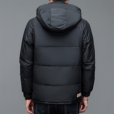 冬季新款连帽商务休闲羽绒服中年爸爸装宽松免烫上衣厚款保暖外套，男装羽绒服，电商B212（原钱塘6029）