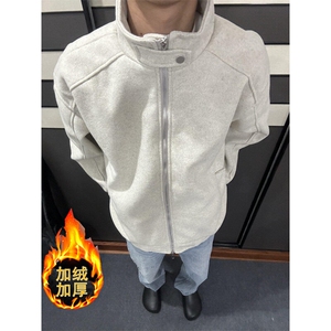 潮牌立领运动美式街头卫衣男女复古夹克外套设计感秋 JK8554图片
